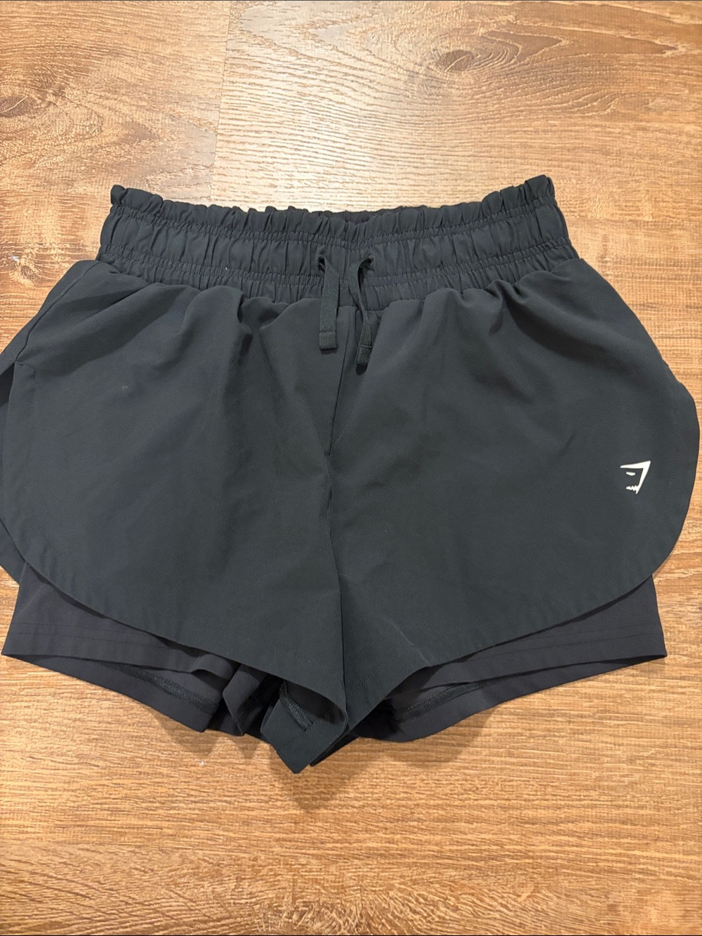 Gymshark Women's Black Layered Athletic Shorts